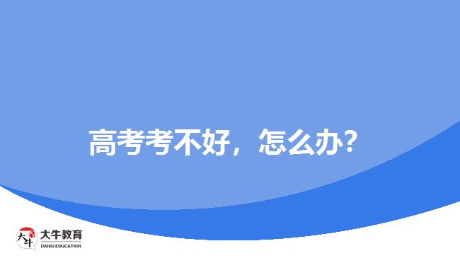 高考考不好，怎么辦？