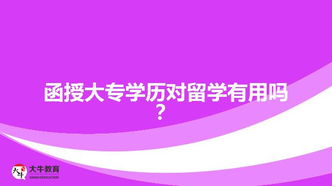 函授大專學(xué)歷對(duì)留學(xué)有用嗎？