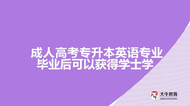  成人高考專(zhuān)升本英語(yǔ)專(zhuān)業(yè)畢業(yè)后可以獲得學(xué)士學(xué)
