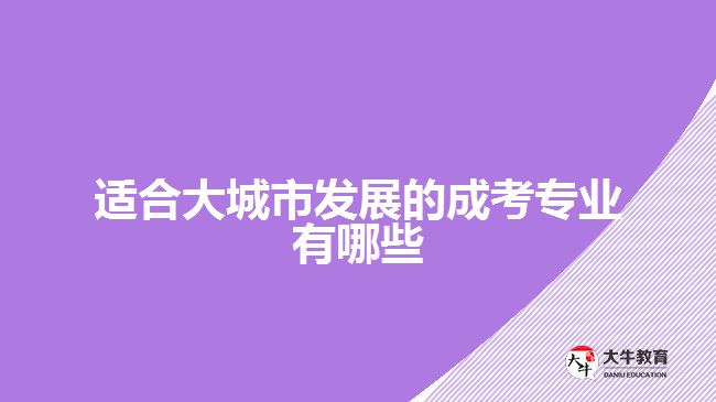適合大城市發(fā)展的成考專(zhuān)業(yè)有哪些