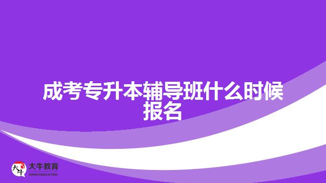 成考專(zhuān)升本輔導(dǎo)班什么時(shí)候報(bào)名