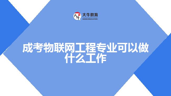成考物聯(lián)網(wǎng)工程專(zhuān)業(yè)