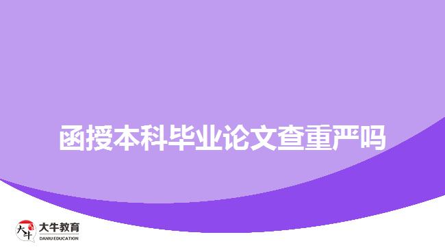 函授本科畢業(yè)論文查重嚴嗎