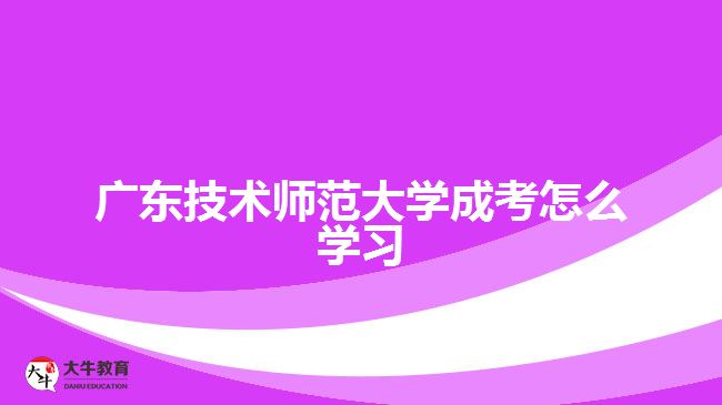 廣東技術(shù)師范大學(xué)成考怎么學(xué)習(xí)