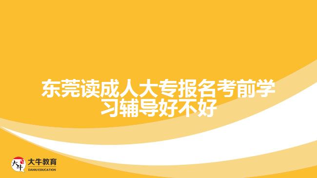 東莞讀成人大專報名考前學習輔導(dǎo)好不好