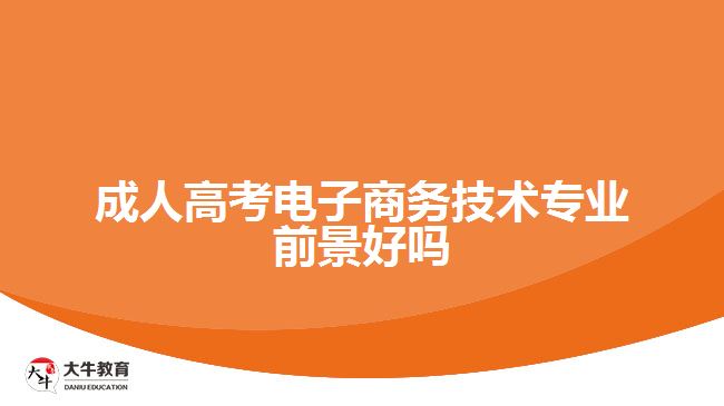 成人高考電子商務(wù)技術(shù)專(zhuān)業(yè)前景好嗎