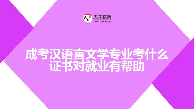 成考漢語(yǔ)言文學(xué)專(zhuān)業(yè)考什么證書(shū)對(duì)就業(yè)有幫助