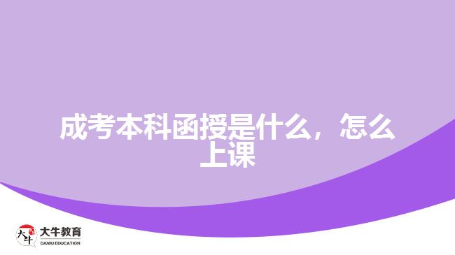 成考本科函授是什么，怎么上課
