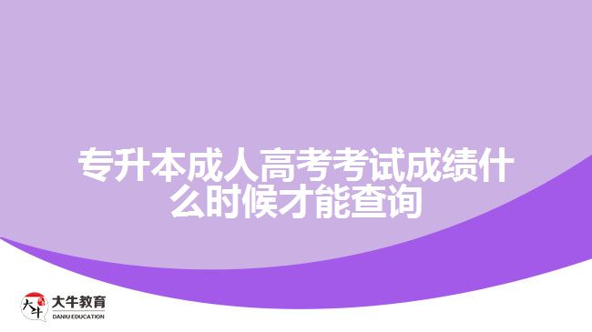 專升本成人高考考試成績什么時(shí)候才能查詢
