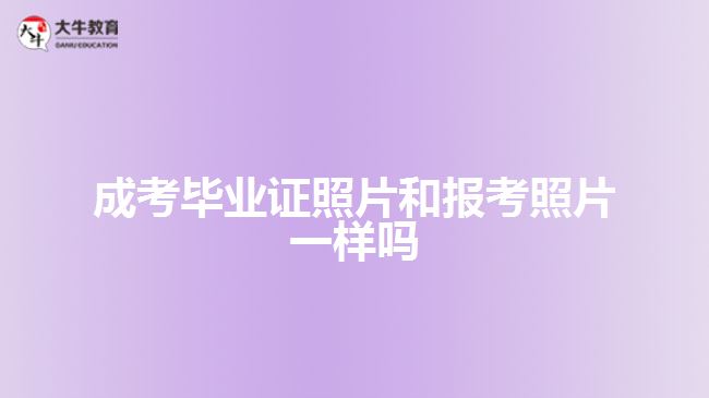 成考畢業(yè)證照片和報考照片一樣嗎