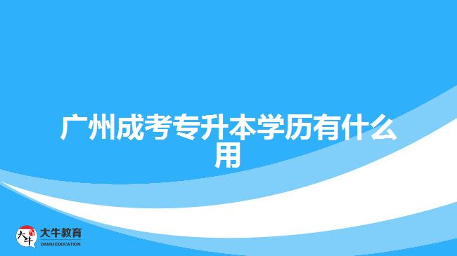 廣州成考專(zhuān)升本學(xué)歷有什么用