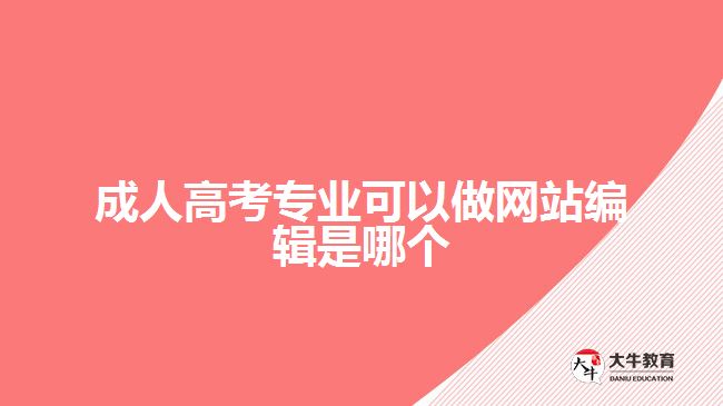 成人高考專業(yè)可以做網(wǎng)站編輯是哪個(gè)