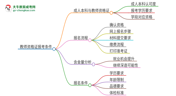 2025年嘉應(yīng)學(xué)院的成人本科是否符合教師資格證報(bào)考條件？思維導(dǎo)圖