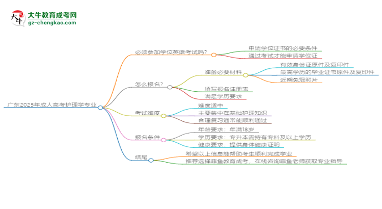 廣東2025年成人高考護(hù)理學(xué)專(zhuān)業(yè)生可不可以考四六級(jí)？思維導(dǎo)圖