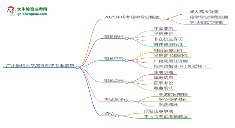 廣州醫(yī)科大學(xué)2025年成考藥學(xué)專業(yè)生可不可以考四六級？思維導(dǎo)圖