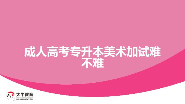 成人高考專(zhuān)升本美術(shù)加試難不難