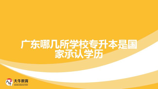 廣東哪幾所學(xué)校專升本是國家承認學(xué)歷