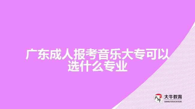 廣東成人報(bào)考音樂大?？梢赃x什么專業(yè)