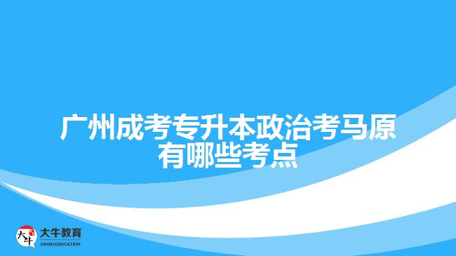 成考專(zhuān)升本政治考馬原有哪些考點(diǎn)