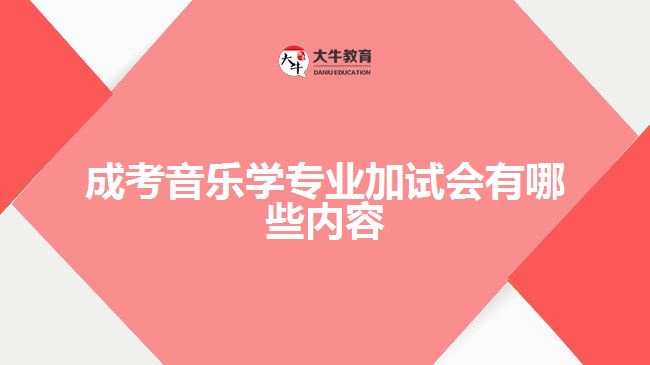 成考音樂學(xué)專業(yè)加試會(huì)有哪些內(nèi)容