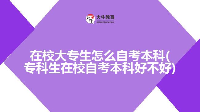 在校大專生怎么自考本科(?？粕谛Ｗ钥急究坪貌缓?