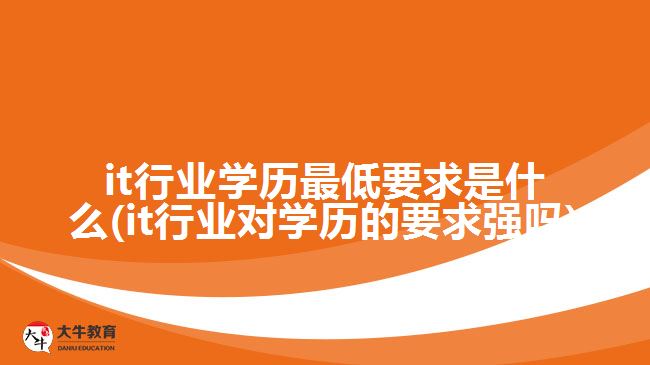 it行業(yè)學(xué)歷最低要求是什么(it行業(yè)對學(xué)歷的要求強(qiáng)嗎)