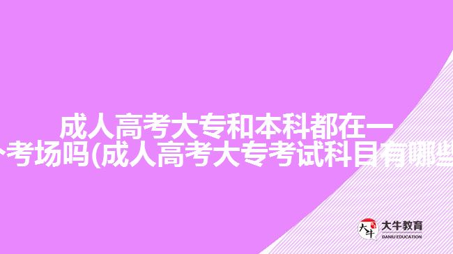 成人高考大專和本科都在一個考場嗎(成人高考大?？荚嚳颇坑心男?
