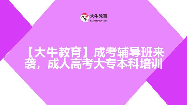 【大牛教育】成考輔導班來襲，成人高考大專本科培訓