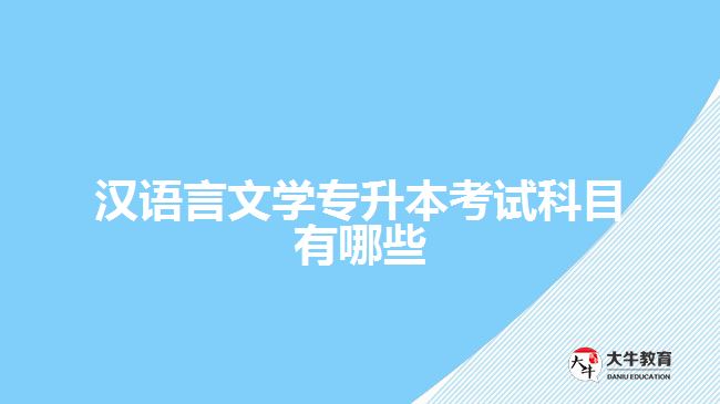 漢語(yǔ)言文學(xué)專(zhuān)升本考試科目有哪些