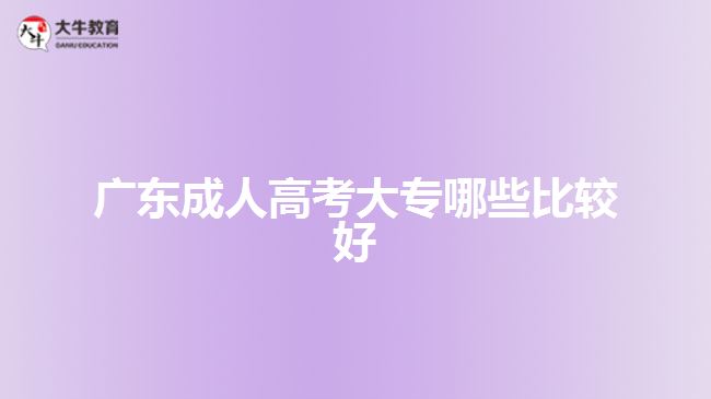 廣東成人高考大專(zhuān)哪些比較好