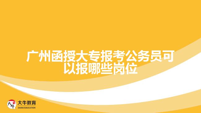 函授大專(zhuān)報(bào)考公務(wù)員可以報(bào)哪些崗位