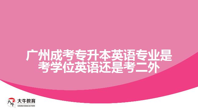 廣州成考專升本英語(yǔ)專業(yè)是考學(xué)位英語(yǔ)還是考二外