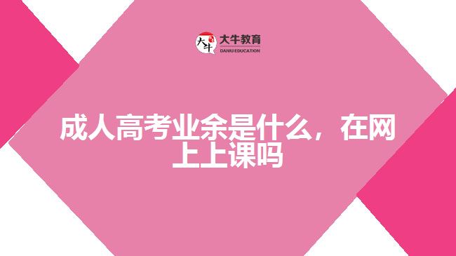 成人高考業(yè)余是什么，在網(wǎng)上上課嗎