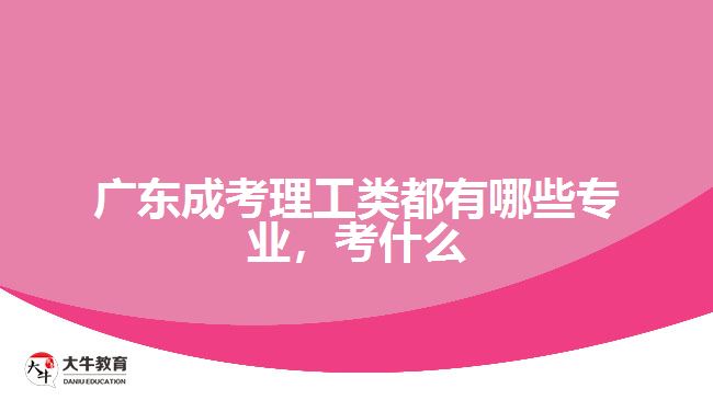 成考理工類都有哪些專業(yè)，考什么
