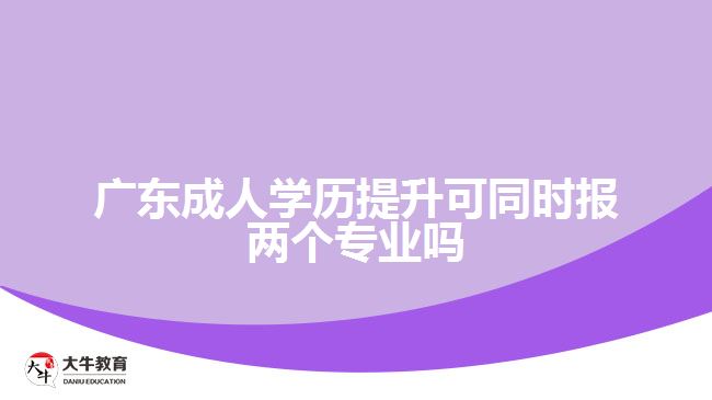成人學(xué)歷提升可同時(shí)報(bào)兩個(gè)專業(yè)嗎