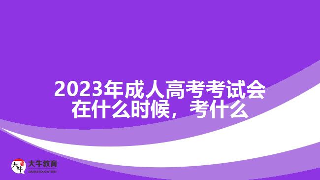 成人高考考試會在什么時候，考什么