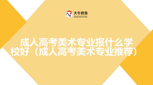 成人高考美術(shù)專業(yè)報什么學(xué)校好