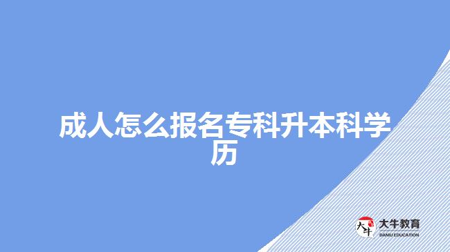成人怎么報名?？粕究茖W(xué)歷