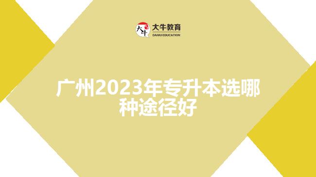 廣州2023年專(zhuān)升本選哪種途徑好