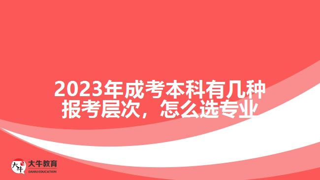 2023年成考本科有幾種報(bào)考層次，怎么選專業(yè)