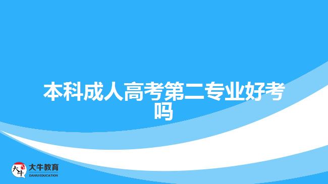 本科成人高考第二專業(yè)好考嗎