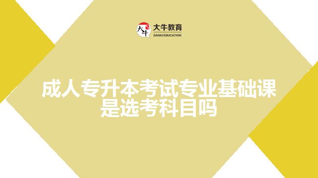 成人專(zhuān)升本考試專(zhuān)業(yè)基礎(chǔ)課是選考科目嗎