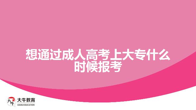 想通過成人高考上大專什么時(shí)候報(bào)考