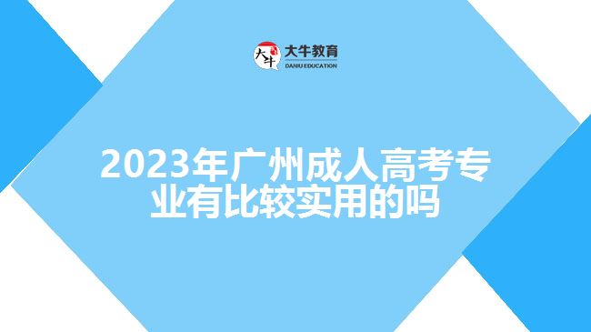 2023年廣州成人高考專(zhuān)業(yè)有比較實(shí)用的嗎