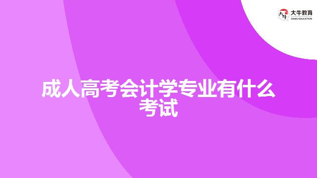 成人高考會計學專業(yè)有什么考試