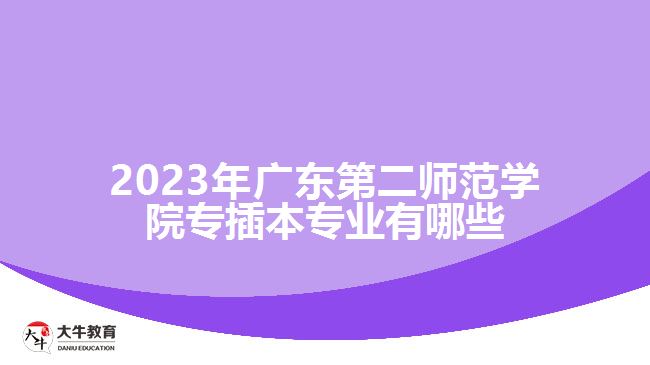 2023年廣東第二師范學院專插本專業(yè)有哪些