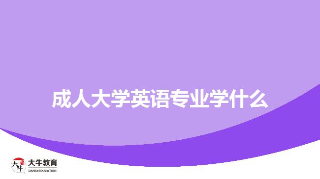 成人大學(xué)英語(yǔ)專業(yè)學(xué)什么