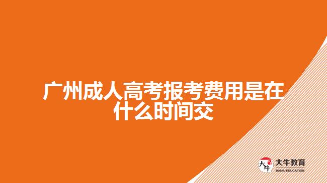 廣州成人高考報(bào)考費(fèi)用是在什么時(shí)間交
