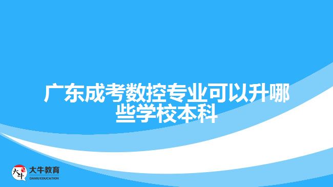 廣東成考數(shù)控專業(yè)可以升哪些學(xué)校本科
