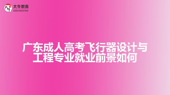 廣東成人高考飛行器設(shè)計與工程專業(yè)就業(yè)前景如何
